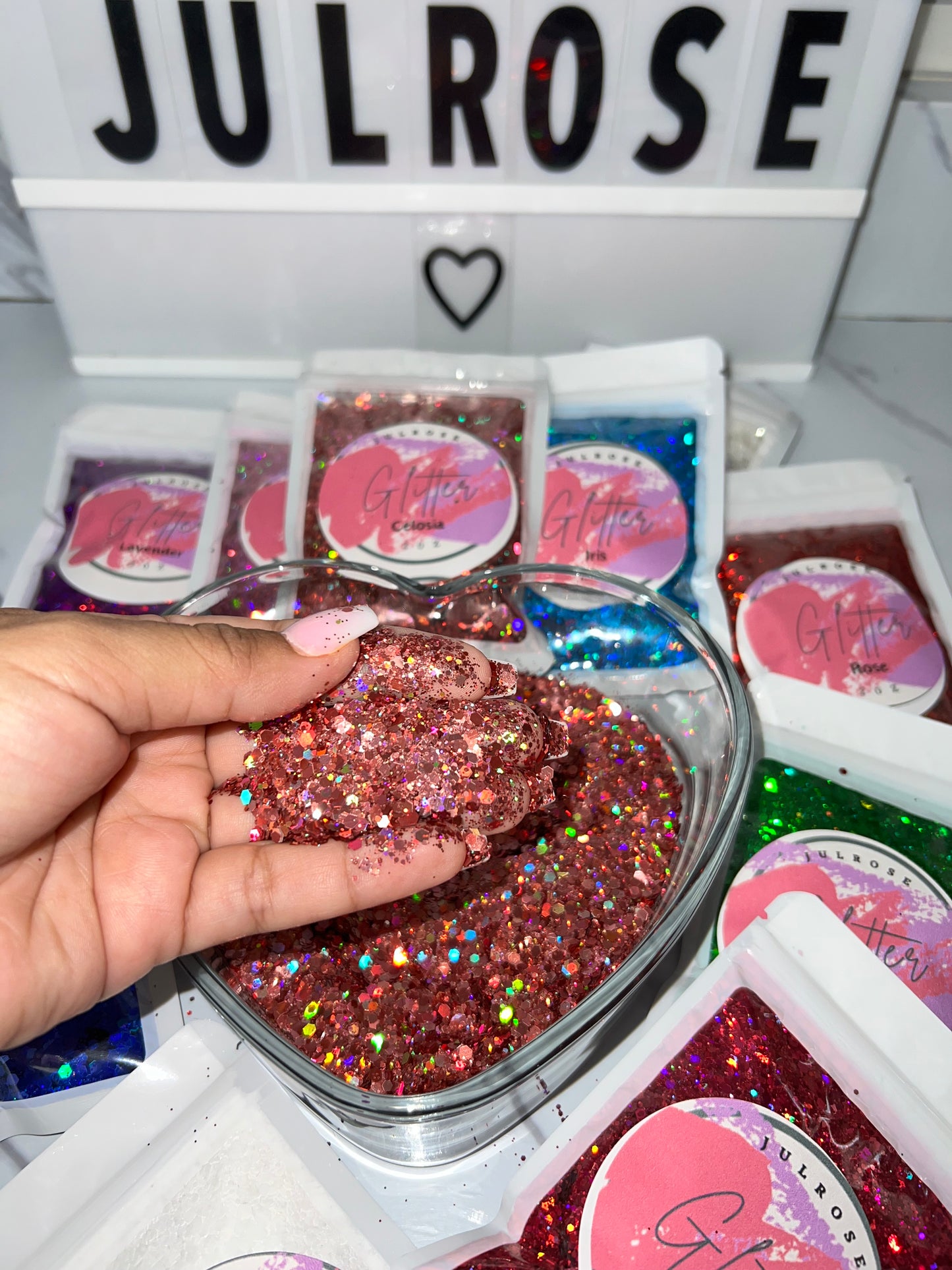 Celosia Polyester chunky glitter mix -2oz bag