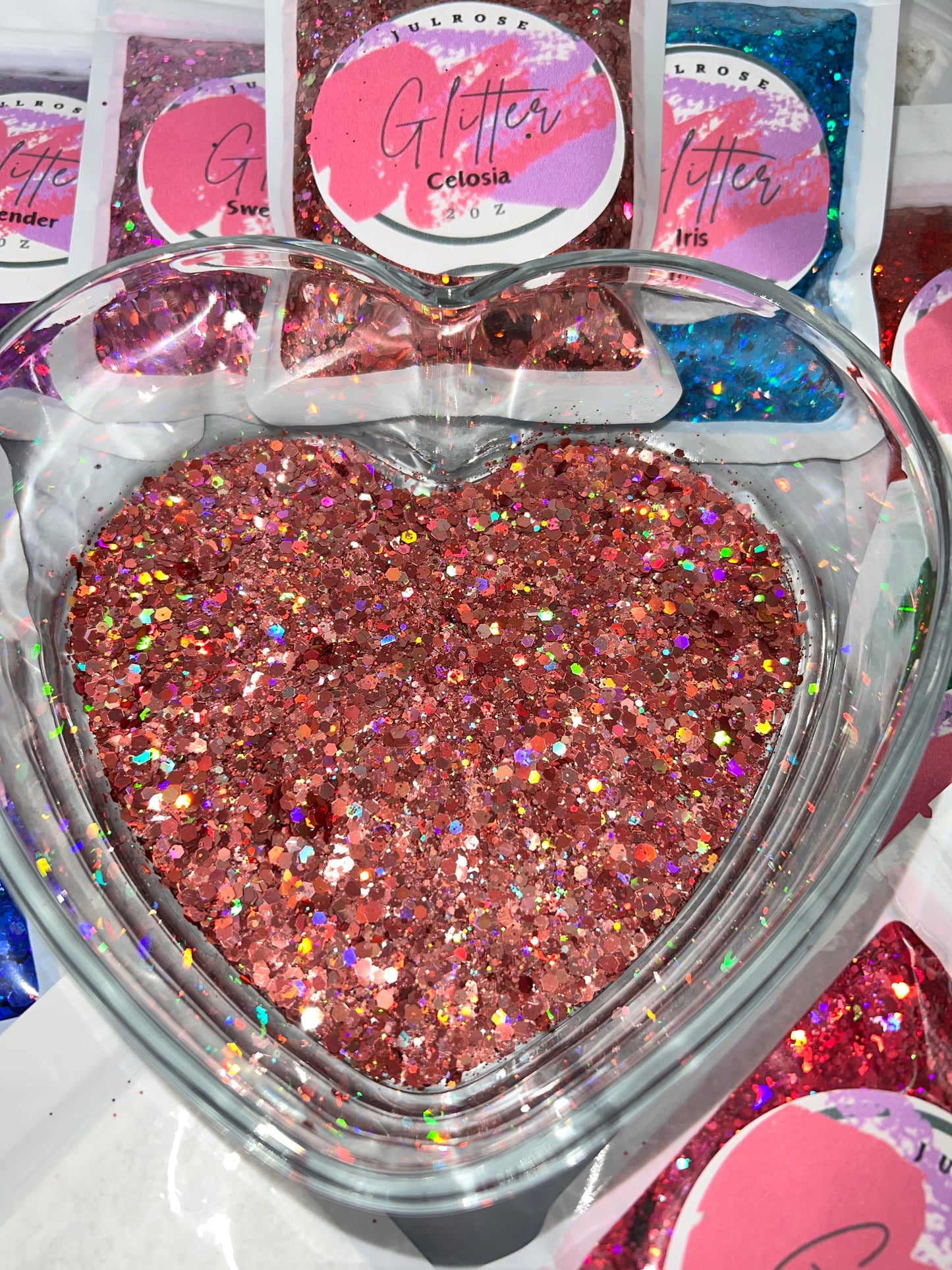 Celosia Polyester chunky glitter mix -2oz bag