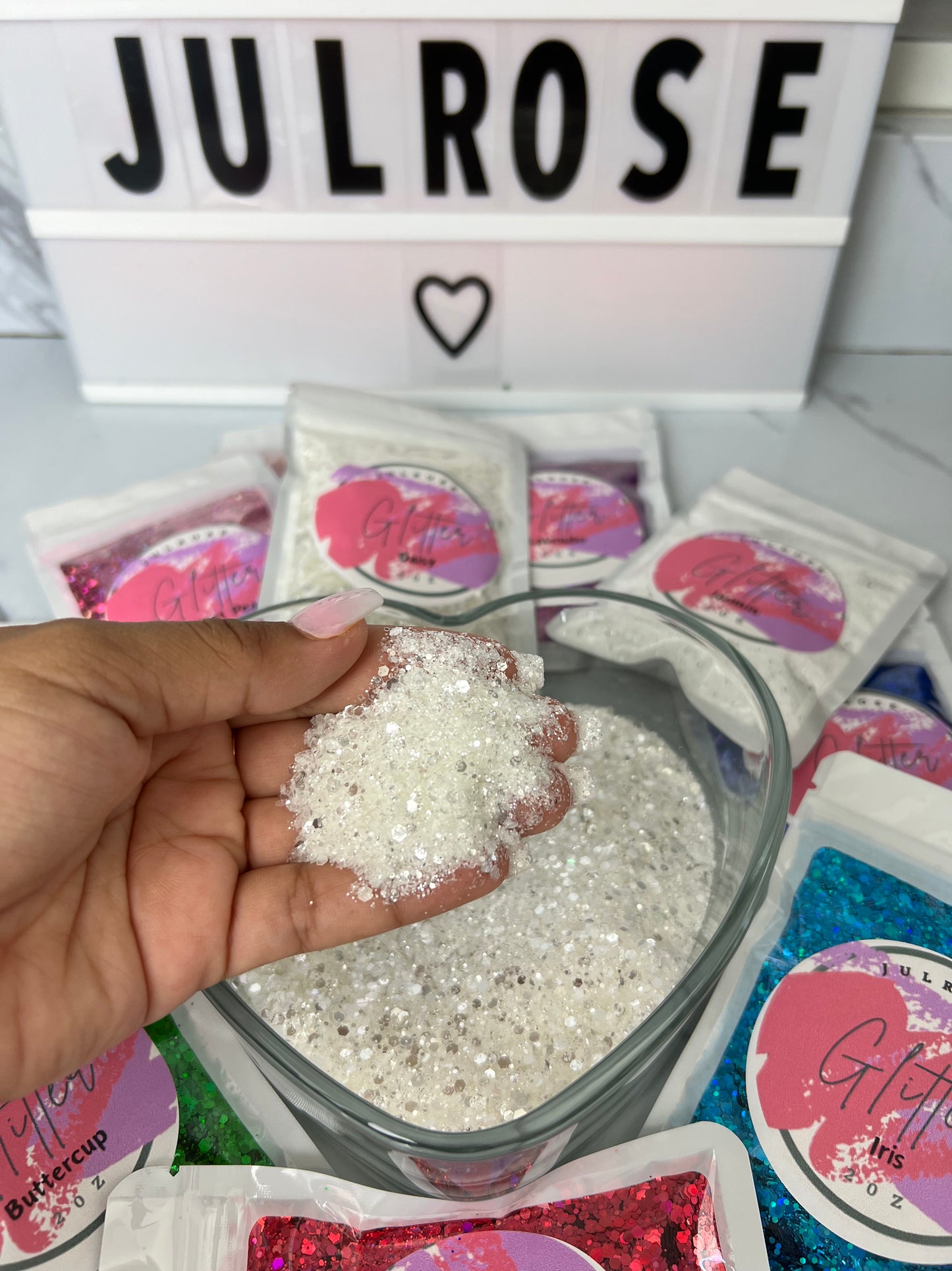 Daisy Polyester chunky glitter mix -2oz bag