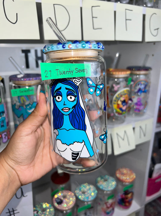 Corpse bride bling glass cup