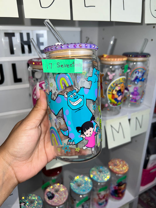 Monsters Inc. bling glass cup